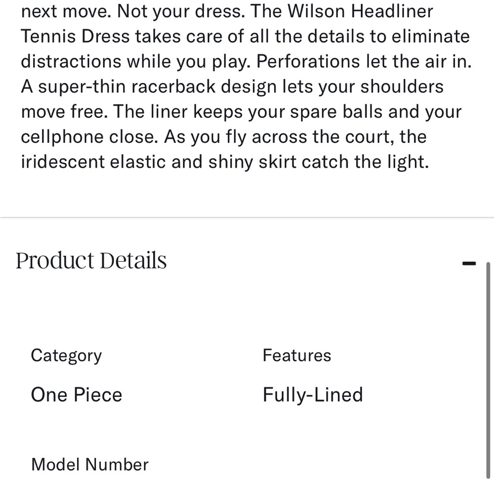 Wilson Headliner Tennis Dress - Picture 6 of 9